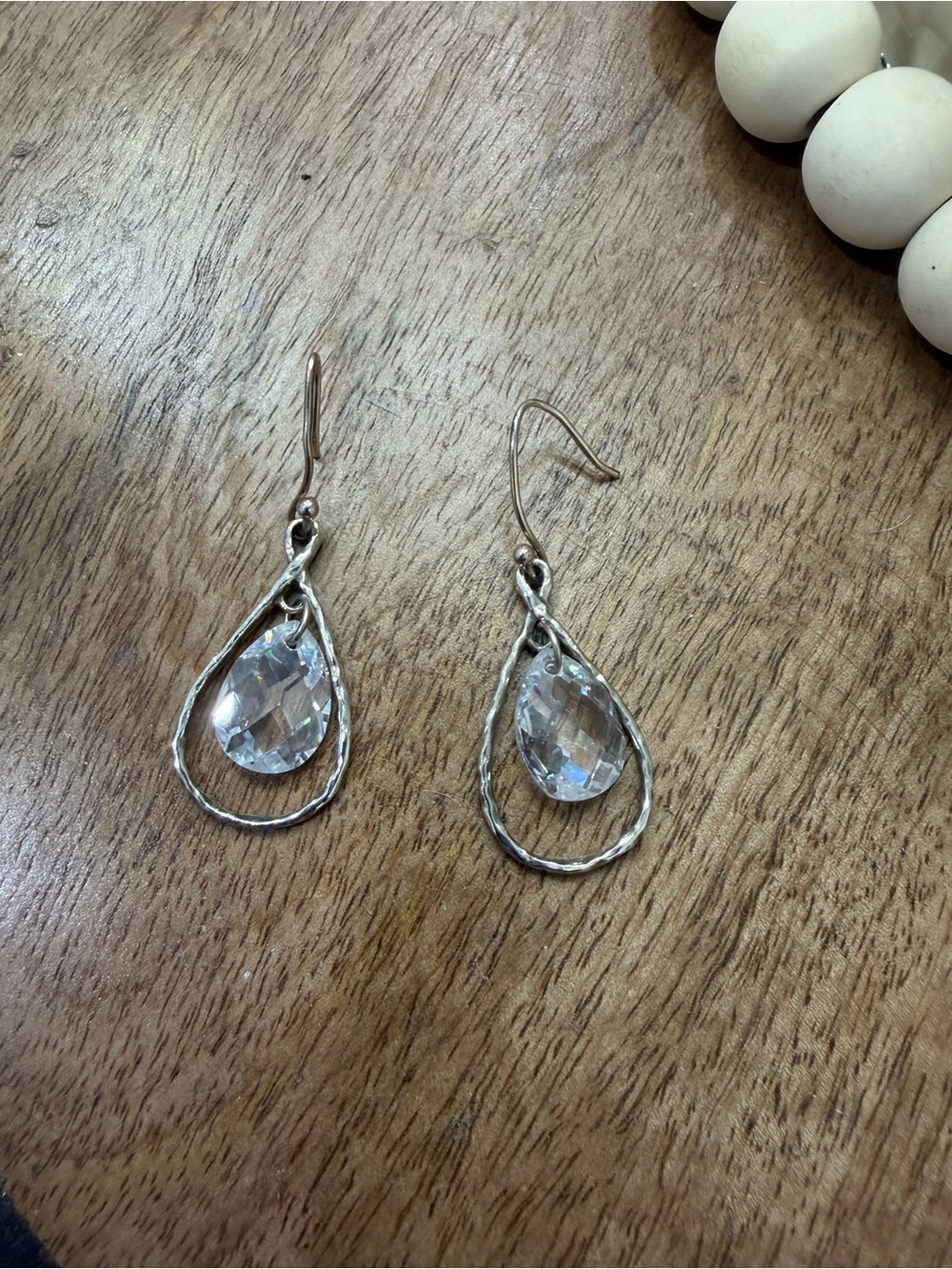 Silpada Harbor lights. Sterling silver with CZ teardrop. W2284